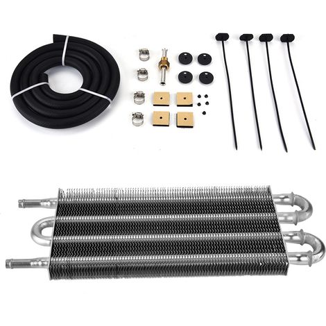 Kit refroidisseur d'huile de transmission 4 rangées, radiateur auto manuel, convertisseur de couple (1/5)