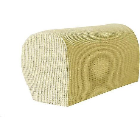 Lot de 2 protège-accoudoirs pour fauteuils et canapés, antidérapants, beige (1/2)