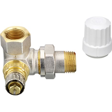 Danfoss – Corps vanne papillon angle droit réglable thermostatique 15 DN – Préréglage sans outil – Limiteur de débit – Installation silencieuse