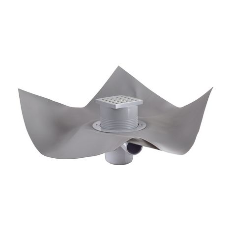 SET PER DOCCIA A PAVIMENTO GULLY Q CON GRIGLIA E FOGLIO TEA- Foglio 1200 x 1200 mm- TEA- pezzi 1