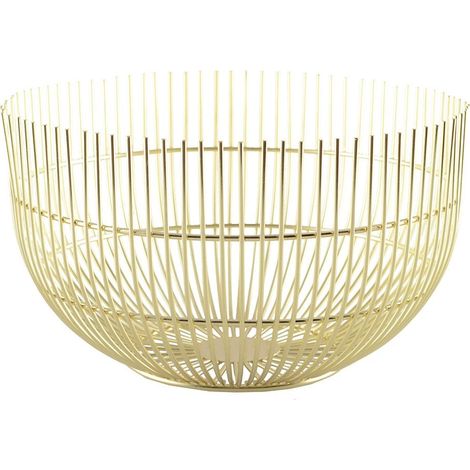 Corbeille à Pain Dorée en Fer Grand Modèle 20x20x12 cm - Panier à Pain pour Table - PANGIVO (1/4)