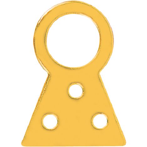 Koncreto Attaccaglie Fisse N.2  Pz 6 Acciaio Ottonato. In Blister.