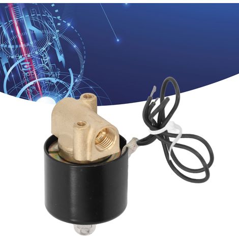 Électrovanne en laiton normalement fermée 2 W pour eau et air, bobine tout cuivre, référence 2W025-08, tension 24 V CC (1/5)