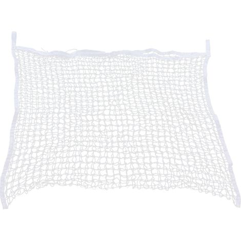 Filet à foin en corde tissée PE à mailles perforées, pour chevaux, mangeoire lente, sac de stockage de fourrage, blanc, 60 x 90 cm / 23,6 x 35,4 pouces