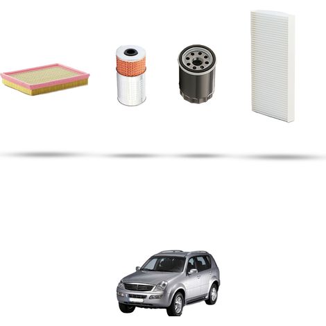 Kit tagliando 4 filtri compatibile con Chevrolet  Rexton 2.9 TD 88Kw dal 2002 (1/5)