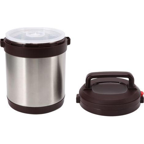 Boîte isotherme alimentaire de 1,6 L en acier inoxydable 304, trois compartiments, idéale pour le déjeuner des étudiants et le travail. Couleur inox. (1/5)