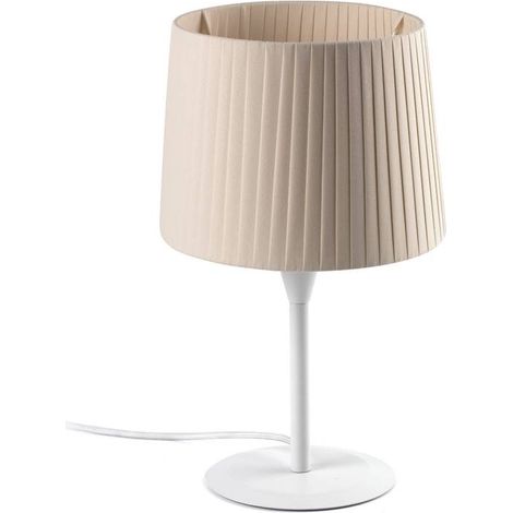 Faro SAMBA - Tischlampe Round Tapered Beige, E27 (1/5)
