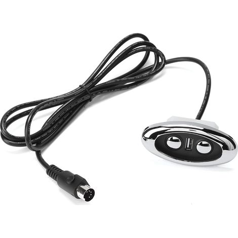 Ortviai Télécommande pour canapé électrique à 2 boutons avec rétroéclairage LED et port USB (entrée 12-29 V / sortie 5 V-2 A) (1/5)