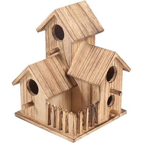 Abri de Repos pour Oiseaux, nichoir en Bois pour Oiseaux, abri pour Oiseaux, Support pour Oiseaux, Petite décoration pour Jardin extérieur (20,5 x 15,5 x 15,5 cm Pouces)