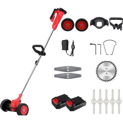 1800W 21V Tondeuse à Gazon électrique sans Fil Tondeuse à Gazon Mauvaises Herbes Longueur de Brosse Coupe réglable Outil d'élagage de Jardin (Color : 2 Battery-01, Size : D) (1/5)