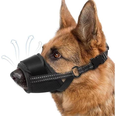 Dog Muzzle Soft Adjustable Nylon Anti Barking Anti-Bite for Small, Medium and Large Dogs S (1/5)