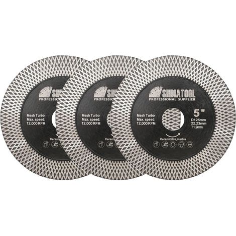 Disco de corte, diseño de doble cara, rendimiento de corte rápido, 3 piezas (1/2)