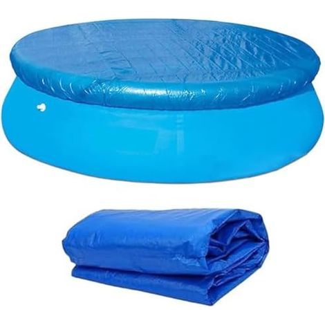 Bâches pour Piscine Ronde, Bâche pour Piscine extérieure, Couverture de Protection Pliable pour Piscine, Bâches solaires pour 305CM/10FT piscines Hors Sol et gonflables (1/5)