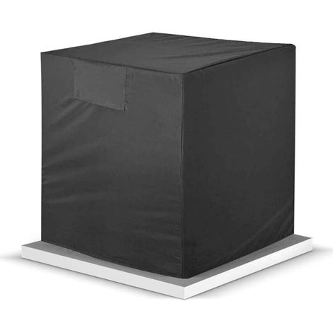Vtizikl Couvercles de climatiseur central pour unités extérieures, couvercle étanche extérieur pour climatiseur Couvercle de climatiseur résistant à la poussière, noir avec évent (38 W x 38 P x 40 H) (1/5)