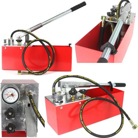 Abdrückpumpe Prüfpumpe für Heizung und Solar 12L 5 Mpa 50bar Manuell Druckprüfpumpe Füllpumpe Befüllpumpe