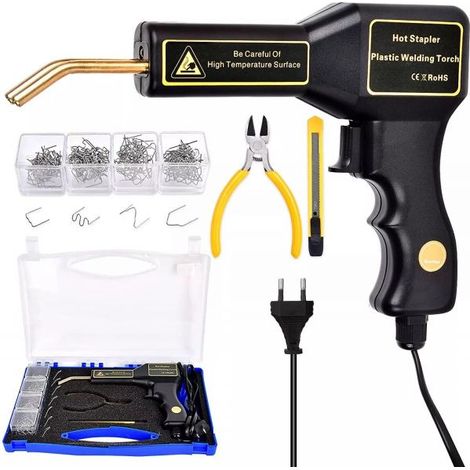 Saldatrice plastica 220V 50W kit riparazione saldatore saldatura con graffette N