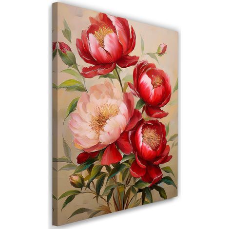 Tableau déco Fleurs Pivoines rouges Botanica 60x90 (1/5)
