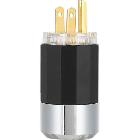 Fiche d'alimentation Monosaudio en cuivre pur plaqué or 24 carats, connecteur d'alimentation audio HIFI 100‑250VM109G (mâle) (1/5)