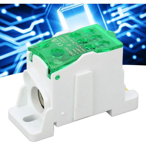 UKK160 C45 Boîte de jonction unipolaire de type rail DIN, répartiteur modulaire, 690V 160A vert. (1/5)
