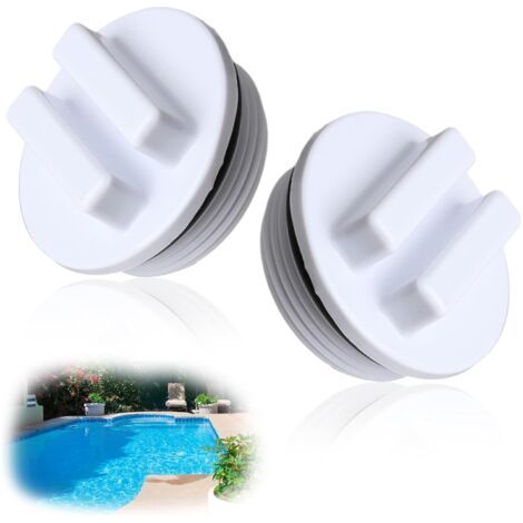 Ensemble De Bouchons De Piscine d'hiver 2PCS 1.5 pouce Bouchon De Congélation pour Conduite De Retour, Clapet Skimmer Piscine, Capuchon d'hiver Durable pour Fermer La Piscine en Hiver (1/4)