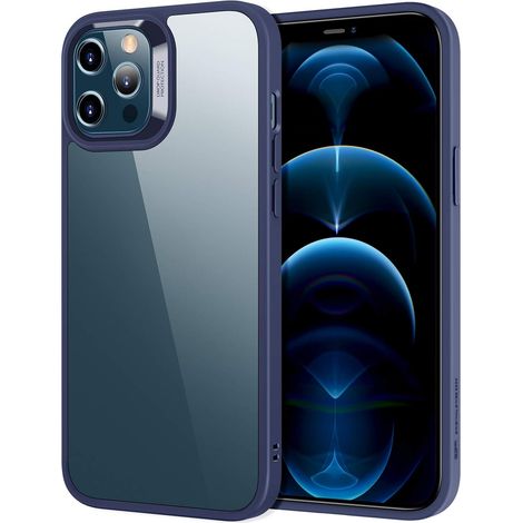 CUSTODIA ESR PER APPLE IPHONE 12 PRO MAX IN SILICONE CON CORNICE BLU MARINO (1/5)
