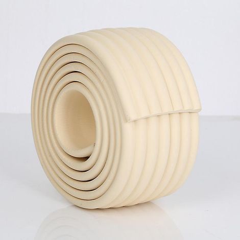 2m Protecteur De Bord De Table Beige Protecteur D'angle En Caoutchouc Mousse De Scurit Pour Bb Bande De Protection Pour Les Coins De Table Et De M (1/5)