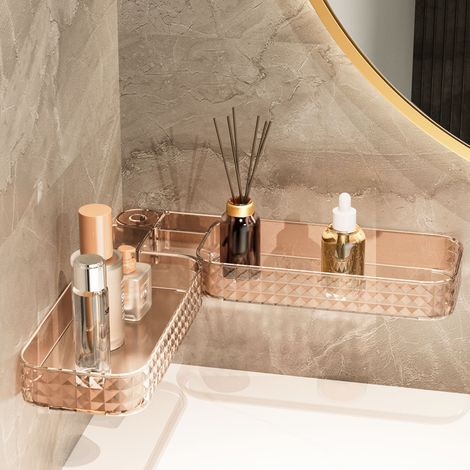 Support D'angle Pour Lavabo - Fixation Murale Sans Perçage - Fonction D'Évacuation - Convient Cuisine Et Salle De Bains - 1 Pièce (1/5)