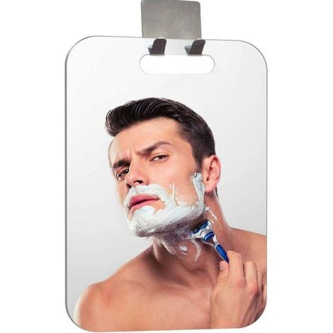 Miroir De Douche sans Buée,--Lefou Miroir de Rasage pour Salle de Bains,Miroir de Voyage,Miroir de Rasage,Maquillage Miroirs,Douche avec en Prime Un Crochet Adhésif Amovible (1/5)