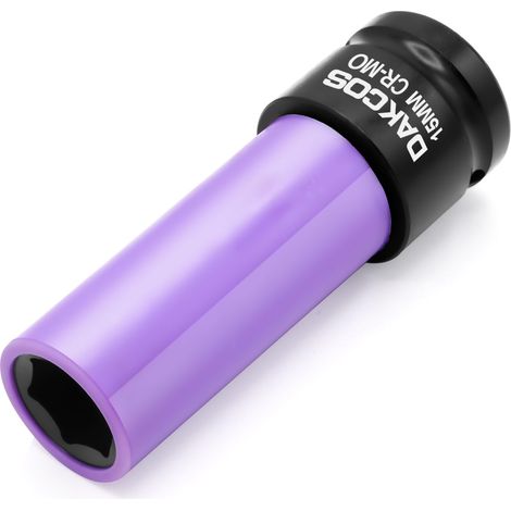 Douille 15 mm 1/2" Clé à choc pour écrou de roue, violette (1/5)
