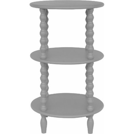 The Camden Collection Tall Round Side Table - Wood - L45 x W45 x H76 cm - Grey
