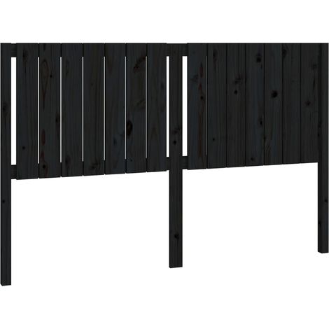 Maison Exclusive - Cabecero de cama madera maciza de pino negro 1