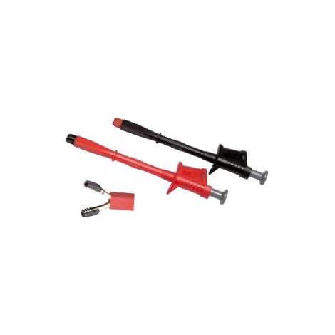 jeu de 2 grippes fil crocodiles - rouge et noir - chauvin arnoux p01102053z