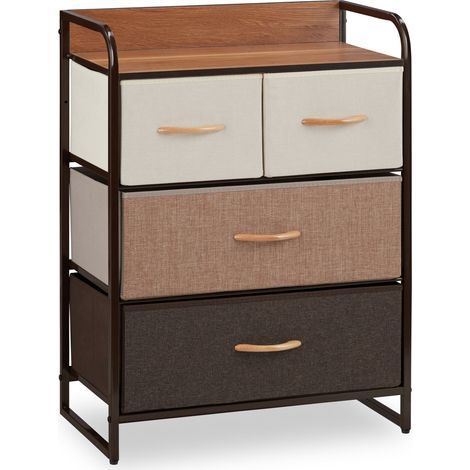 Armario con cajones diseño funcional almacenamiento 100 x 58 x 31,5 cm de madera blanca 130007713 (1/5)
