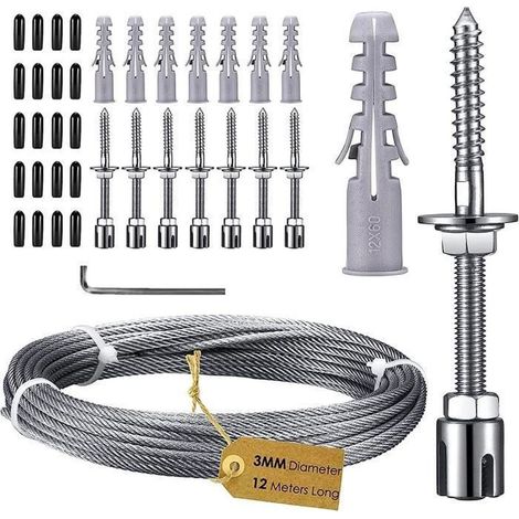 Support pour Plantes Grimpantes, Plantes de Support Plantes de Support,Ensemble Complet avec Supports muraux et câble