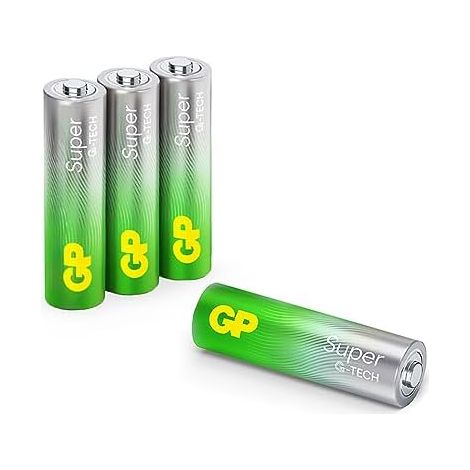 Batteria Super Alcalina 1,5V Stilo AA / 15A-2U4 / LR6 (Confezione 4 Pezzi) (1/5)