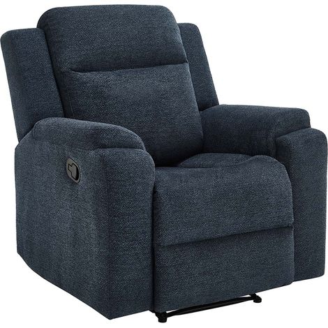 ORKA 1 SEATER FABRIC MANUAL RECLINER CHAIR (Blue) (1/5)