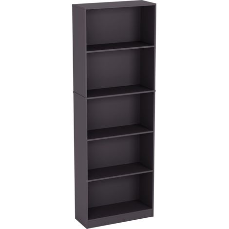 Cambridge Bibliothèque Extra Large 5 Niveaux Meuble de Rangement Étagère, Gris (1/5)