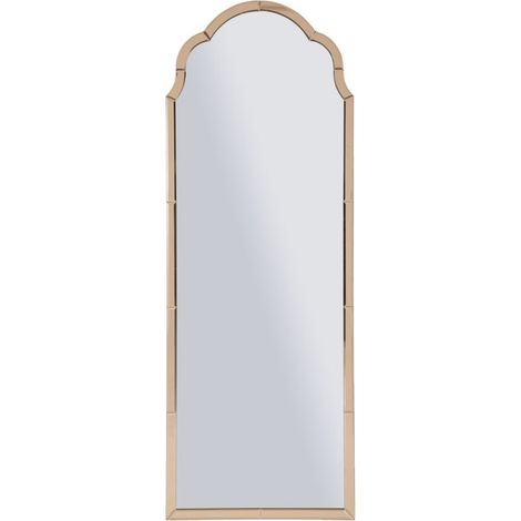 Specchio da parete Tangeri ad arco con cornice specchio rosa 49x144 cm