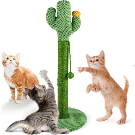 TrAdE Shop Traesio - Tiragraffi Cactus 40 X 70 Cm Colonne Albero Per Gatti Palo In Naturali Sisal - (1/5)