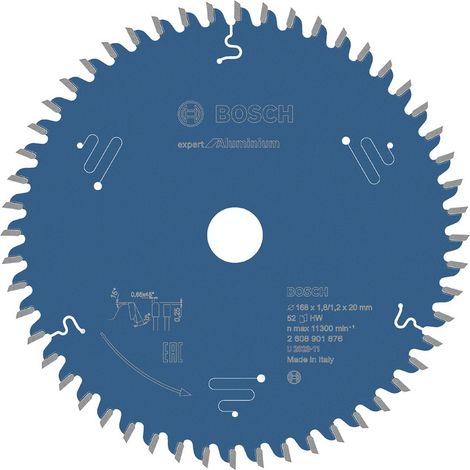 Lame de scie circulaire Bosch Expert for Aluminium, 168x20x1.8/1.2 mm, 52 dents - 2608901876 (1/4)