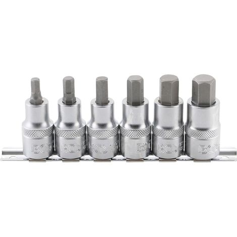 Set di inserti BGS, attacco quadro interno 12,5 mm (1/2"), esagono interno 6-14 mm, 6 pezzi - 8887 (1/3)