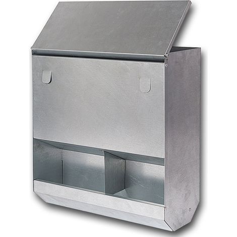 Mangiatoia per Galline 35x15x40 cm Capienza 8kg in Acciaio Zincato (1/5)
