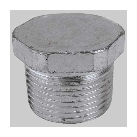 TAPPO MASCHIO ESAGONALE ACCIAIO  1/2     MADE IN ITALY
