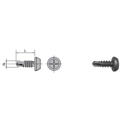 Tornillo autoperforante fosfatado 3,9 x 9,5 mm - 515 3,9 x 9,5 (1/2)