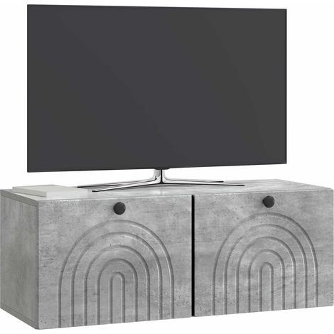 Maison Exclusive - Wandmontierter TV-Schrank Betongrau 78,5 x 31