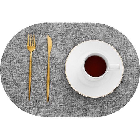 Napperon en cuir PU résistant aux taches, imperméable, facile à nettoyer et lavable, pour la cuisine, la salle à manger et le bureau, multicolore (1/5)