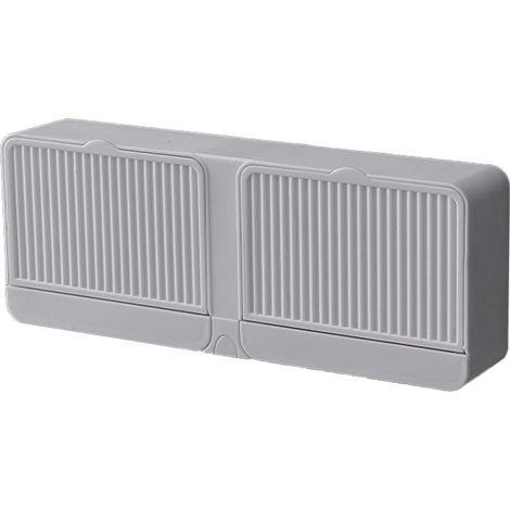 Support Pour Savon - Porte-Savon À Ventouse Pour Salle De Bain - Égouttoir Double Compartiment - 1 Pièce (1/5)