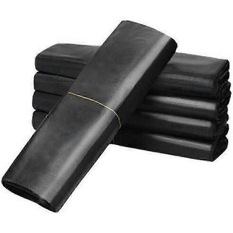 Sacs poubelle noirs en plastique de grande capacité avec poignées - 100 sacs recyclables pour usage domestique (1/5)
