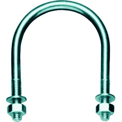 Étrier zingué série légere 3' d.8mm tube 89mm écrou +rondel. LEVAC - 5271KG