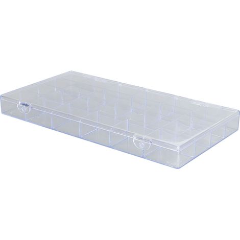 Boîte de rangement pour bijoux d'ongles, 21 compartiments, en acrylique transparent, pour boucles d'oreilles, bagues, colliers et perles, ornée de strass. (1/5)